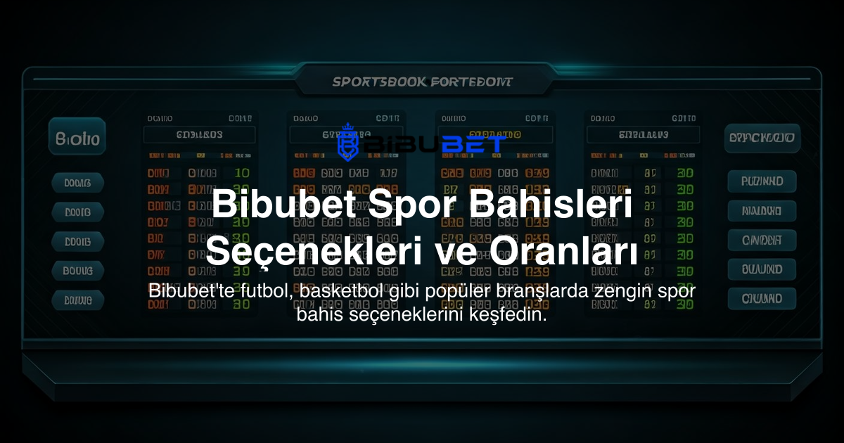 Bibubet Spor Bahisleri Seçenekleri ve Oranları